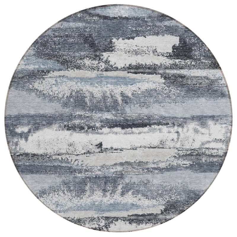 HomeRoots Abstract Transitional Rectangle Outdoor Rug