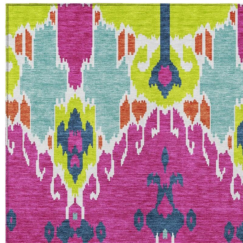 HomeRoots Ikat Transitional Rectangle Outdoor Rug
