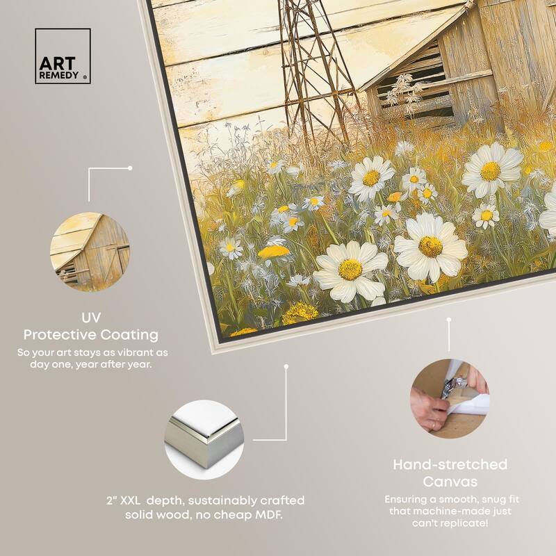 Old Windmill Canvas by Art Remedy