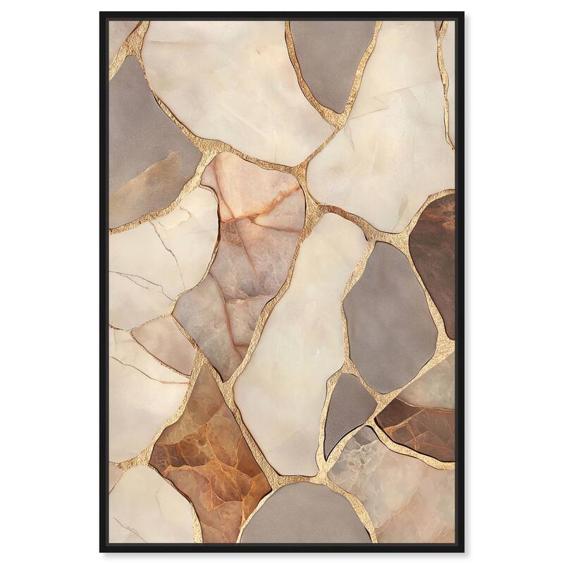 Textured Earthy Tones III Canvas by Art Remedy - 20" x 30" - Black