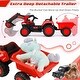preview thumbnail 8 of 6, EROMMY Remote-Controlled Ride-On Excavator Toy with Horn, LED Lights, Music Player, and Safety Belt - N/A