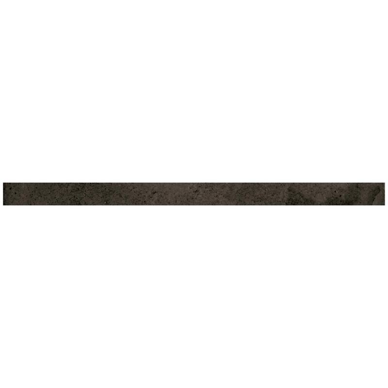 Apollo tile 0.5" x 8" Antiek Glossy Black Ceramic Tile (0.7 sq ft/case) - 10 Pack