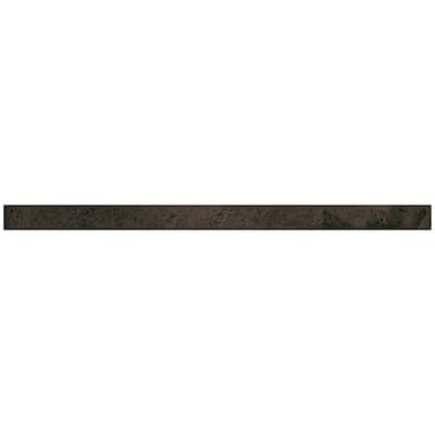 Apollo tile 0.5" x 8" Antiek Glossy Black Ceramic Tile (0.7 sq ft/case) - 10 Pack