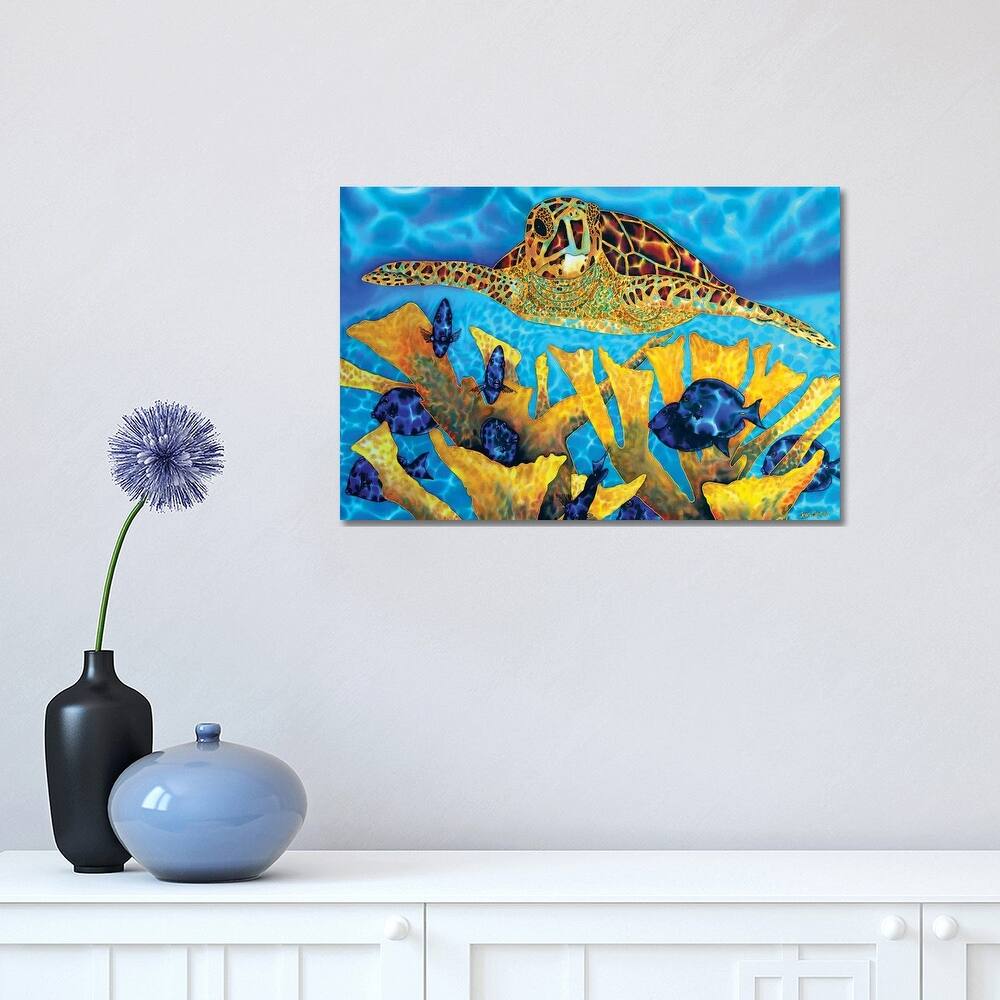 iCanvas "Hawksbill & Tangs" by Daniel Jean-Baptiste Canvas Print