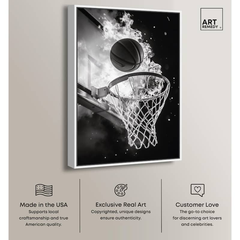 Scorch Some Hoops Canvas by Art Remedy