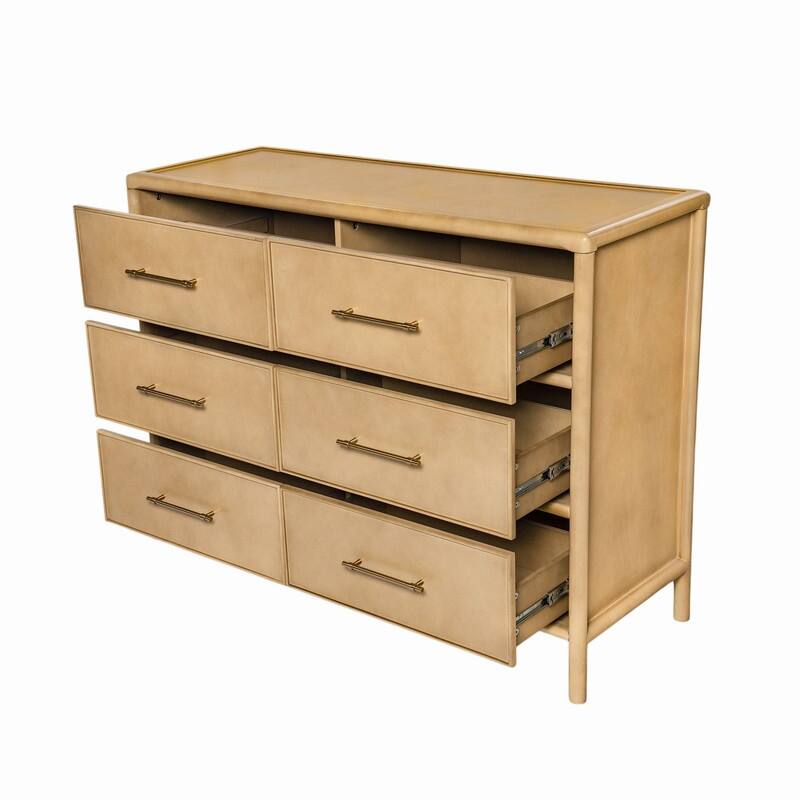6-Drawers Stylish Storage Cabinet for Living Room and Dining Room Organization