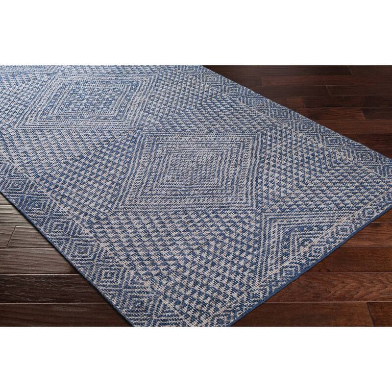 Ziphion Handmade Bohemian Geometric Viscose & Wool Area Rug