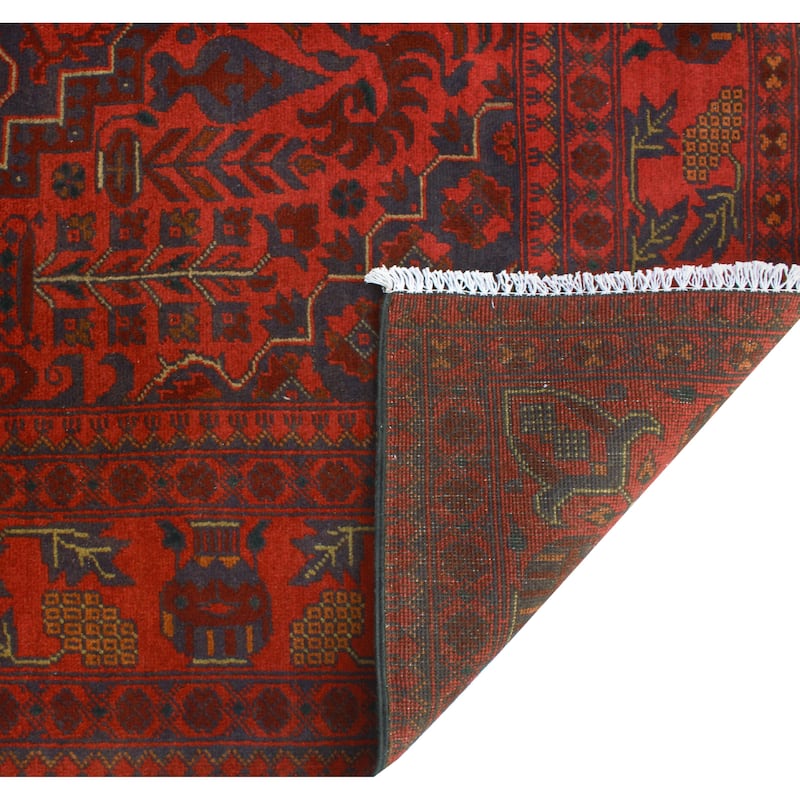 Khal Mohammadi Nurten Red/Navy Rug - 4'11" x 6'5"