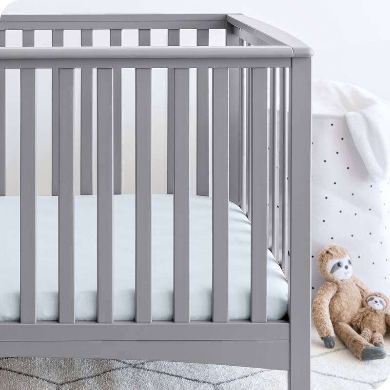 Bare Home Solid Ultra-Soft Crib Fitted Sheet