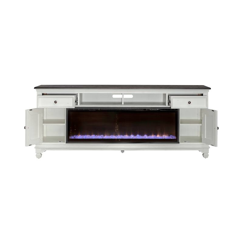 Liberty Furniture Allyson Park 80 Inch TV Console with Firebox