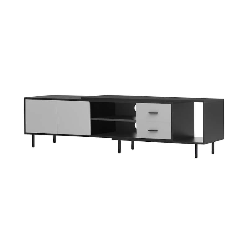 70.8" TV Stand with 2 Doors and Large Storage Cabinet for TVs Up to 80"