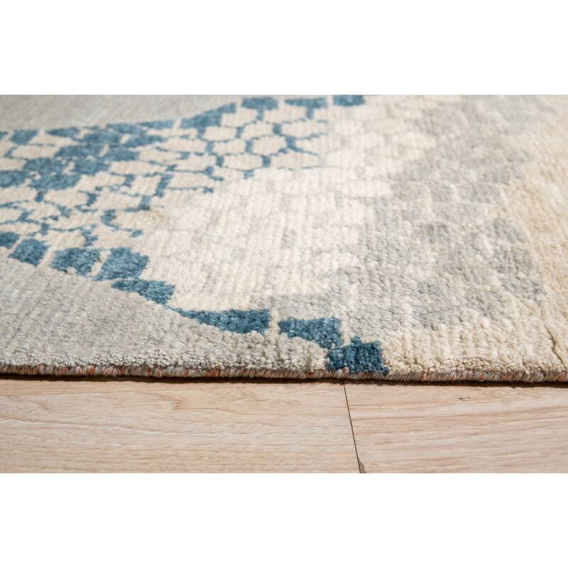 Hand-Knotted Wool Multi Modern Contemporary Berber Moroccan Rug, Vibrant and Stylish Area Rug for Enhancing the Comfort