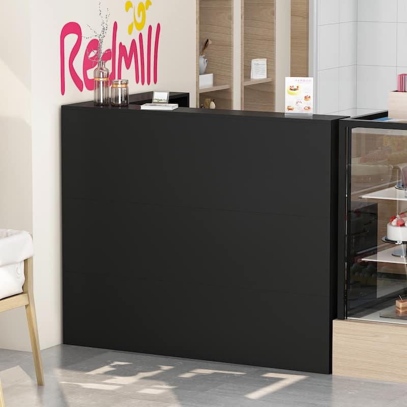 L-Shape Wood Reception Desk Office Computer Desk