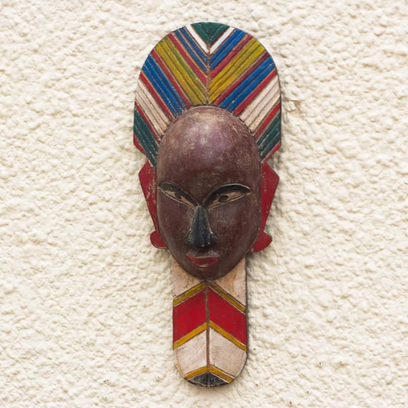 Novica Handmade Obaa Sima African Wood Mask