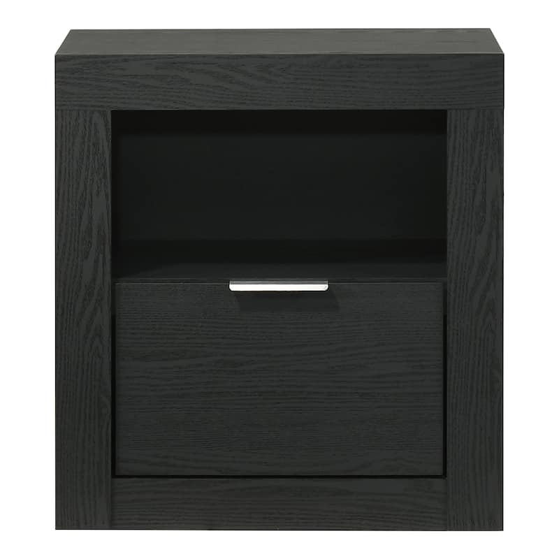 Furniture of America Merro Modern 3-Piece Solid Wood Bedroom Set with 2 Nightstands