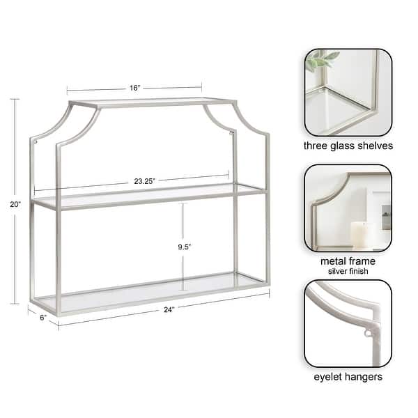 dimension image slide 3 of 8, Kate and Laurel Ciel 4-tier Wall Shelf