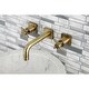 preview thumbnail 22 of 22, Kingston Brass Concord Two-Handle 3-Hole Wall Mount Bathroom Faucet