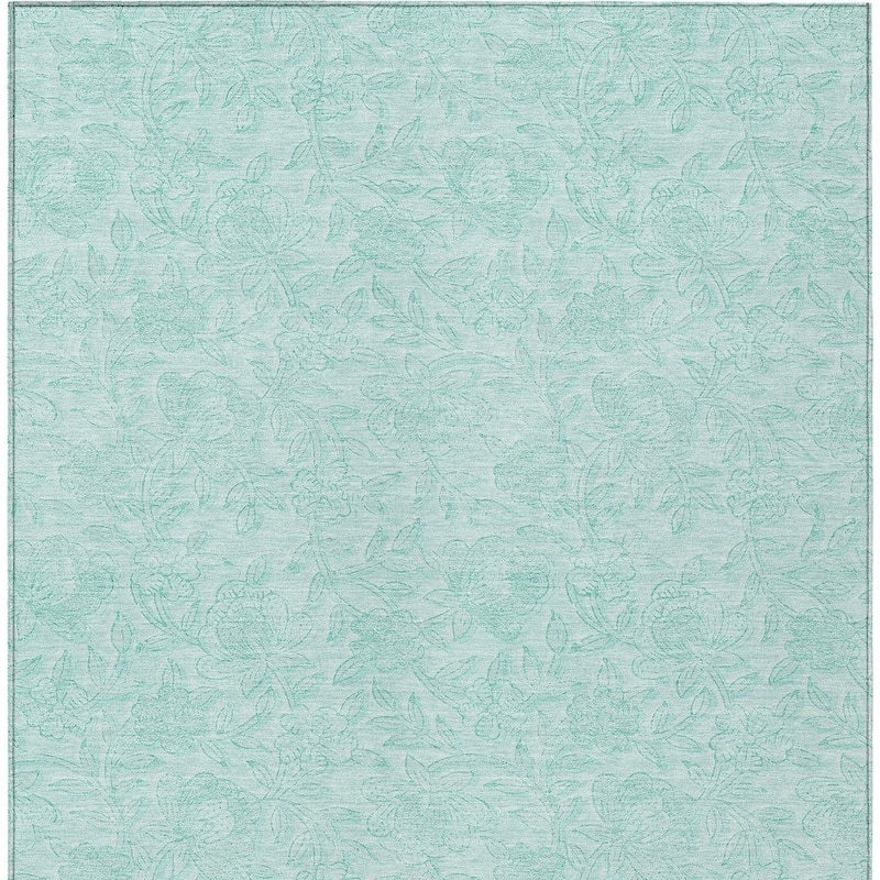 HomeRoots Floral Transitional Rectangle Outdoor Rug