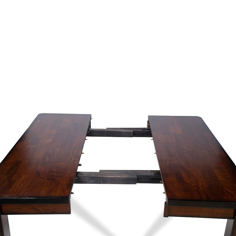 Furniture of America Paur Cherry 54-inch Square Expandable Counter Height Table