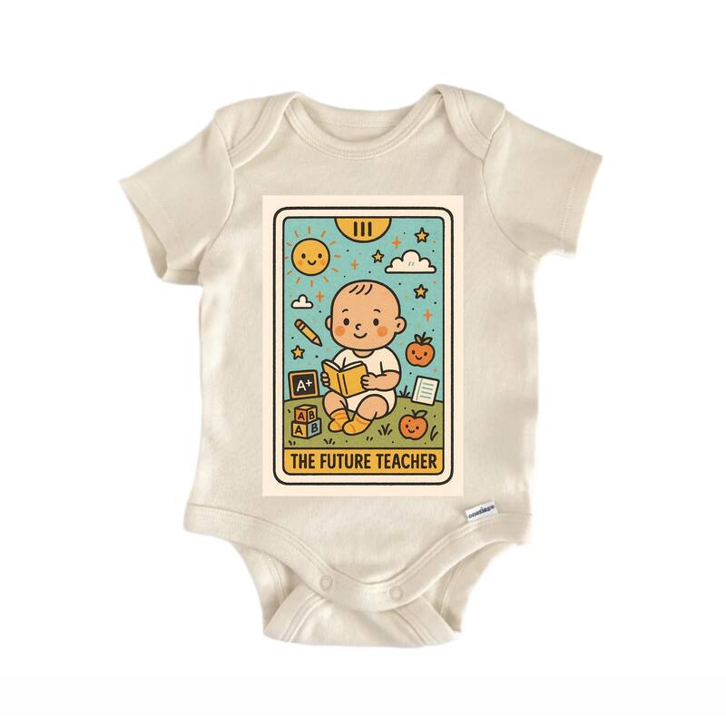 Future Teacher Tarot - Baby Bodysuit - Natural - 0-3M