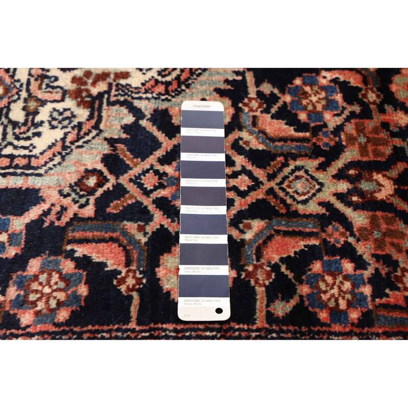 ECARPETGALLERY Hand-knotted Andelz Dark Navy Wool Rug - 3'7 x 7'5