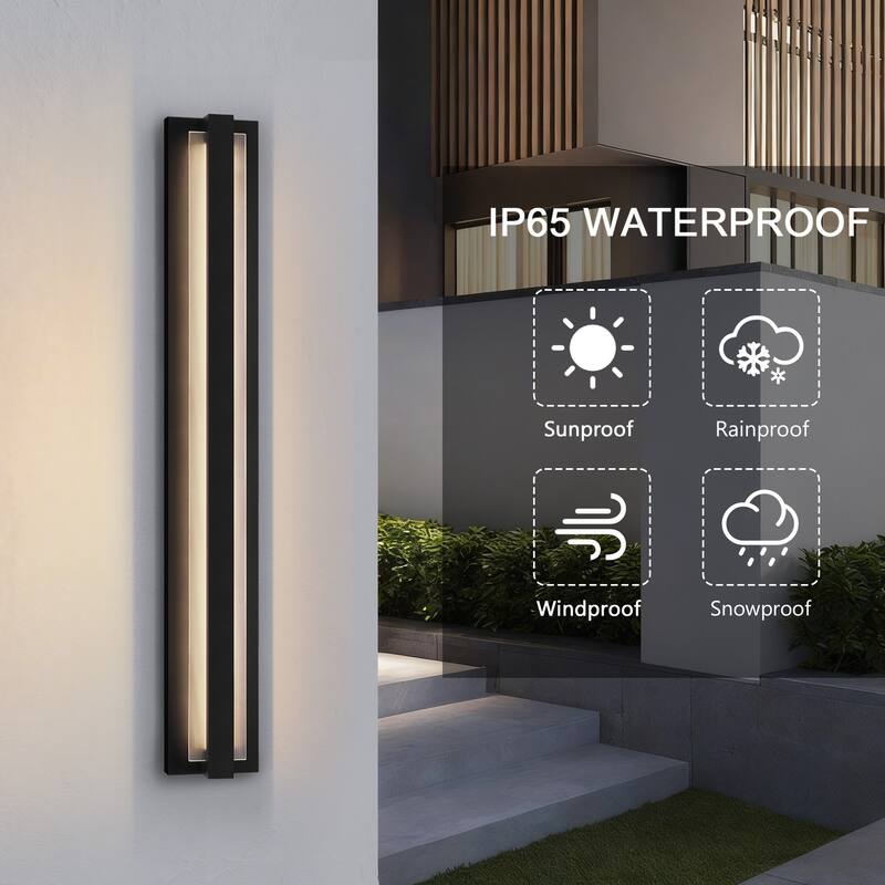 Modern Outdoor Wall Lights Exterior Lighting Fixtures With Glass Shade