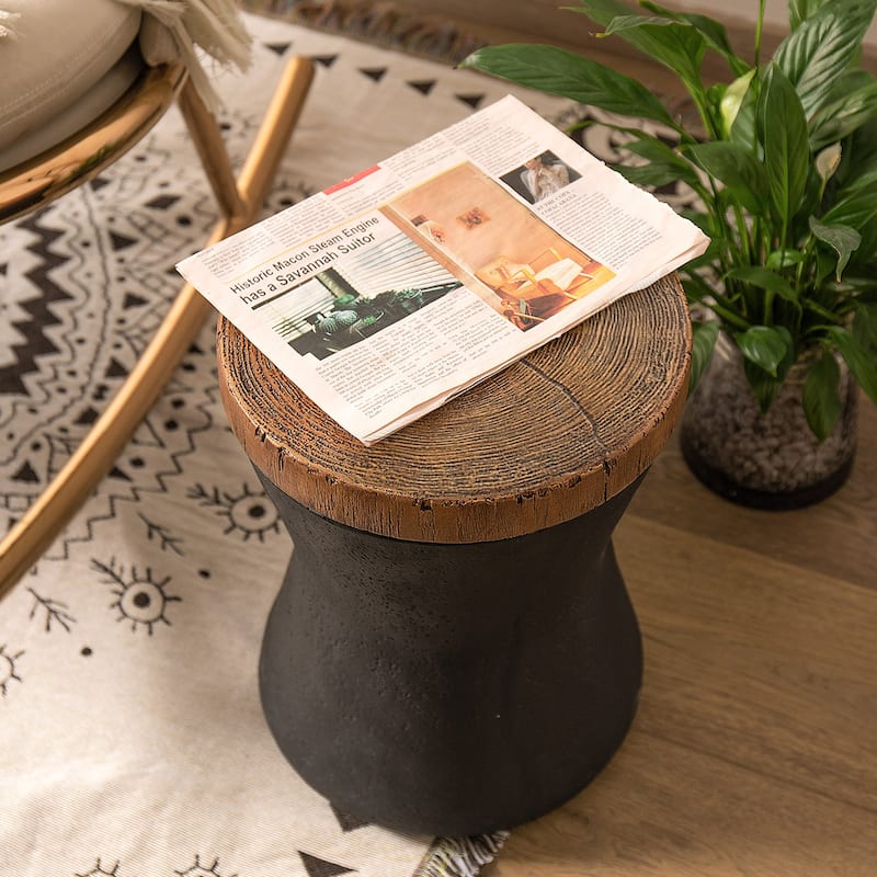 COSIEST Faux-Wood Top Side Table