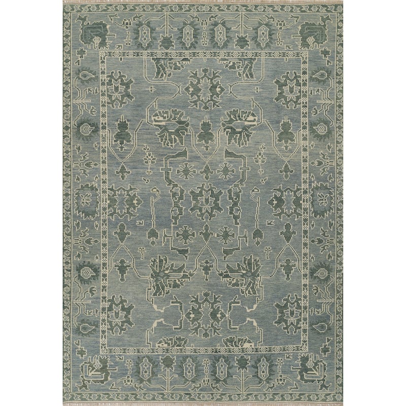 Momeni Nomad Traditional Hand Knotted Wool Area Rug - Blue - 3'6" X 5'6"