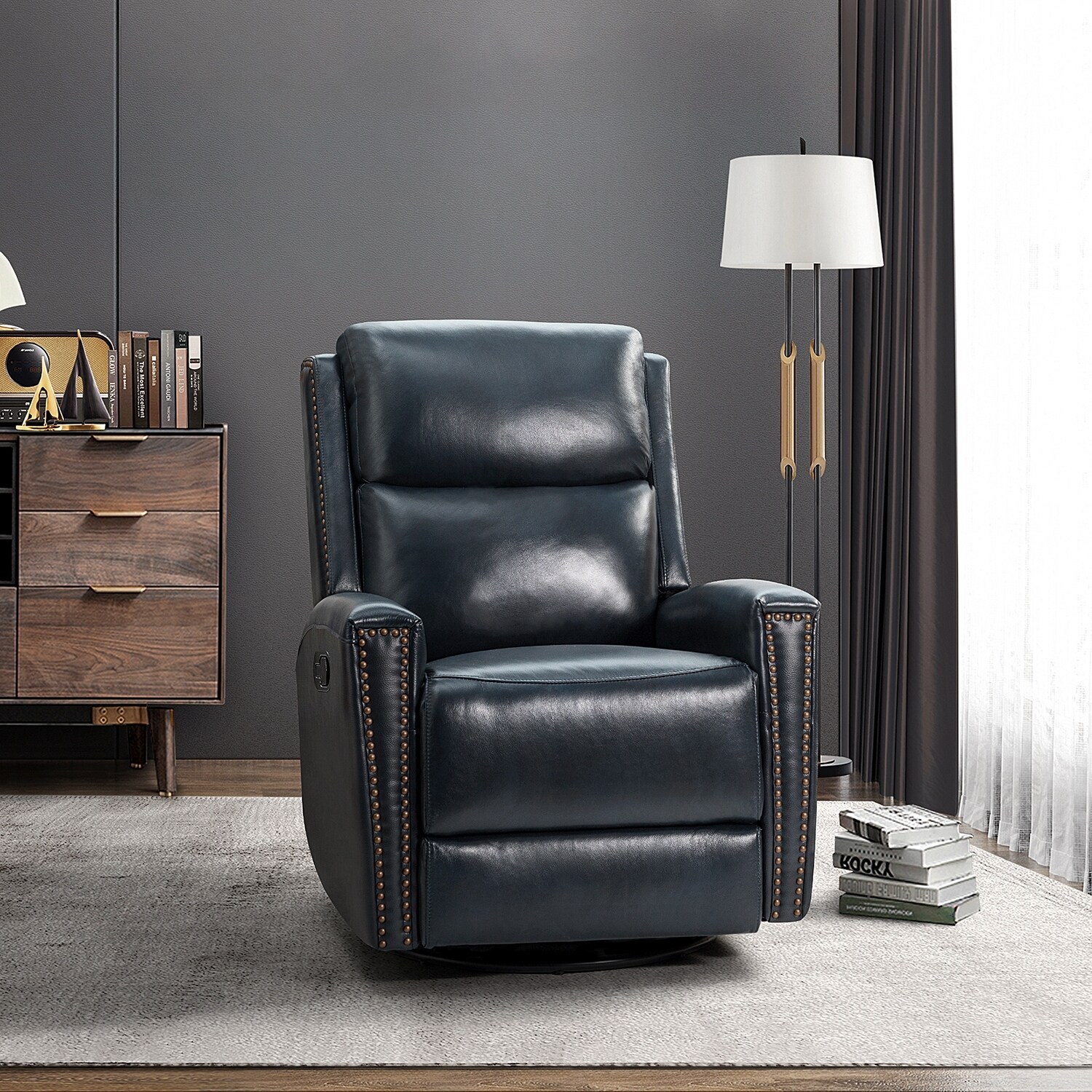 Dayse genuine leather manual recliner deals