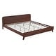preview thumbnail 94 of 103, Rustic Pine Wood Bed Frame Low-Profile Platform Bed with Panel Headboard Solid Wood Slat Support and Extra Wide Thickened Legs