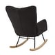 preview thumbnail 52 of 51, Teddy Fabric Tufted Glider Rocking Chair with Metal Frame