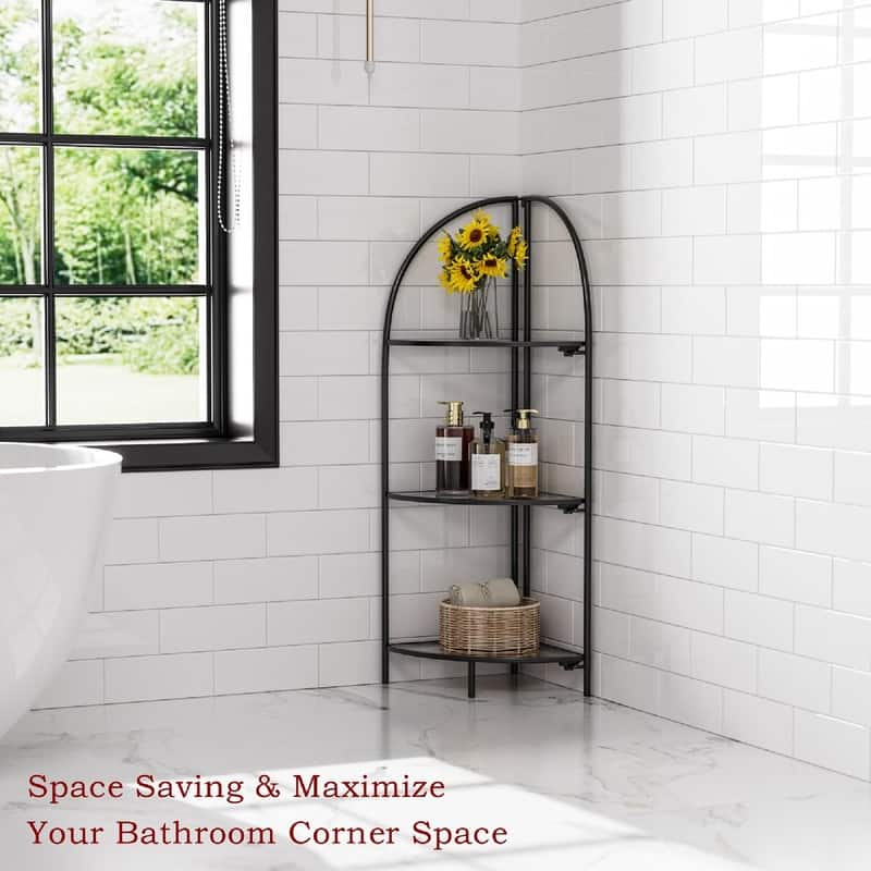 Metal Corner Plant Stand - 14.2"D x 13.8"W x 43.3"H