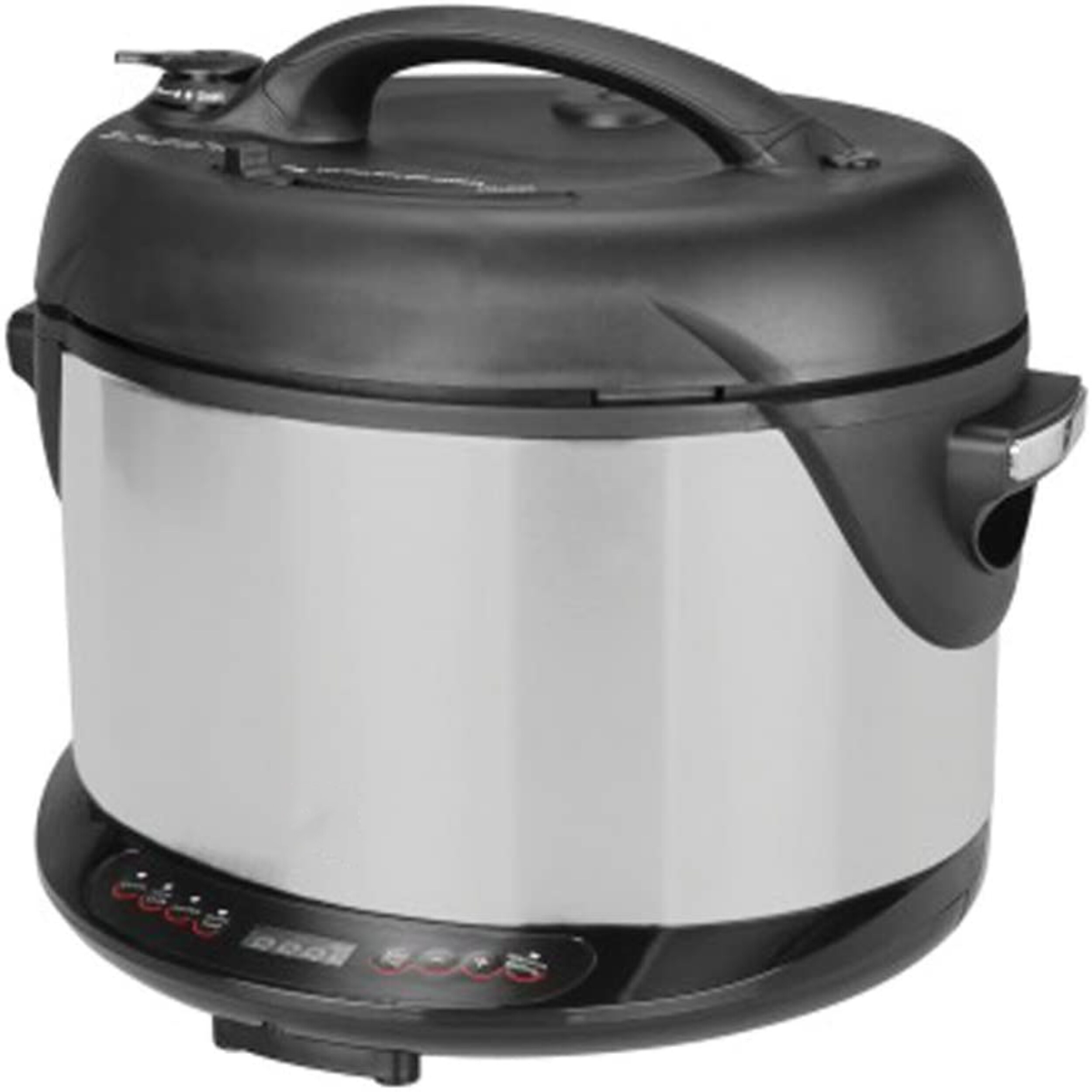 Indoor Electric Pressure Cooker and Smoker Black and Stainless Steel Large Grey 16.8 x 16.4 x 15.5 inches