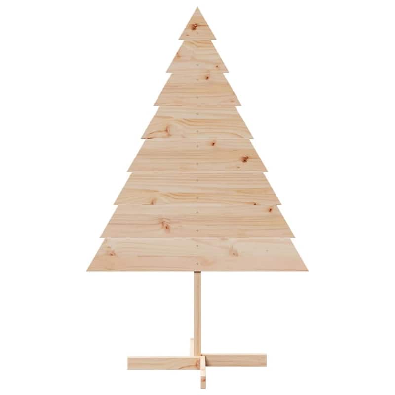 vidaXL Wooden Christmas Tree for Decoration Xmas Holiday Ornament Solid Wood - 59.1 in