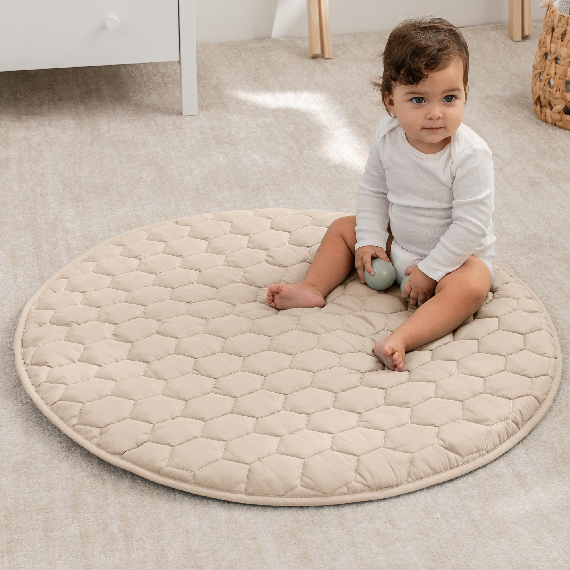 Premium Play Mat, Quilted Baby Mat for Floor by Comfy Cubs