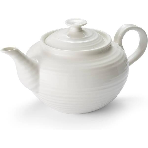 In Situ - Théière blanche Camélia en porcelaine & filtre inox 0.35 L