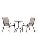 preview thumbnail 5 of 23, 3 Piece Patio Dining Set - Glass Table, 2 Flex Stack Chairs