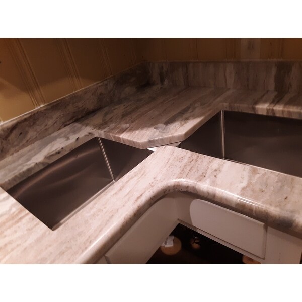 Ruvati Corner Butterfly Undermount Kitchen Sink 16 Gauge 44 ...