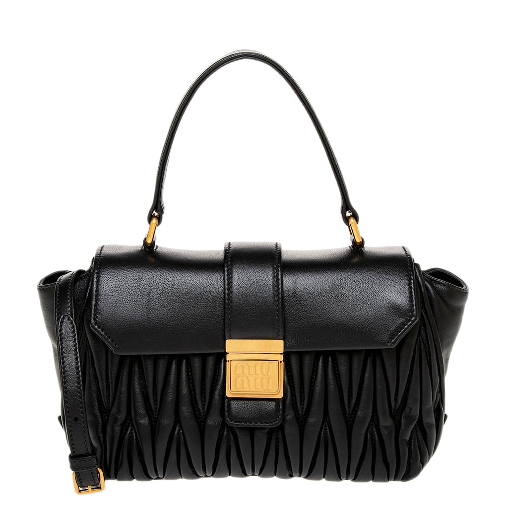 Miu Miu Matelassé Leather Top Handle Bag