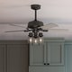 preview thumbnail 1 of 13, Hunter 44" Hartland Ceiling Fan with LED Light and Pull Chains - Farmhouse, Transitional Noble Bronze