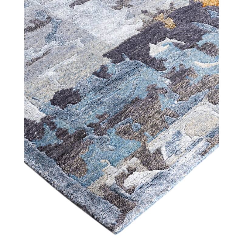 Modern One-of-a-Kind Hand-Knotted Area Rug, Gray - 8' 3" x 10' 0"