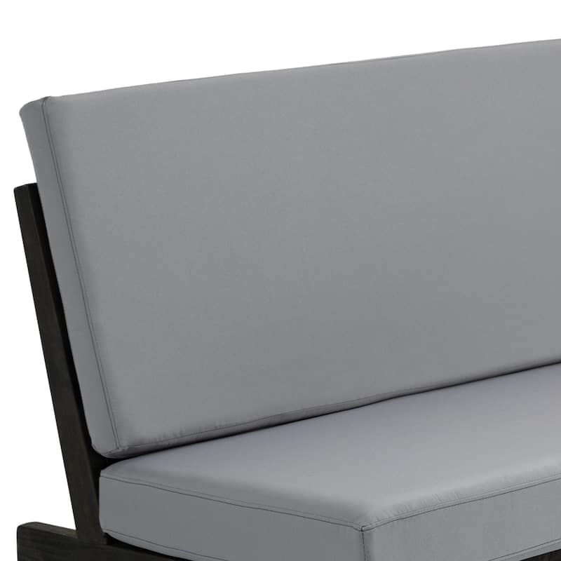 Sectional Wood Furniture 2 Seat Armless Patio Sofa