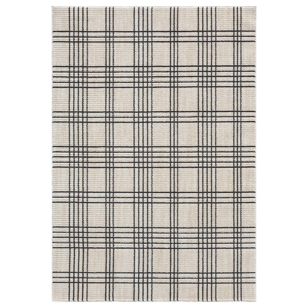 Nomad Collection Plaid Patterned Area Rug