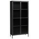 preview thumbnail 14 of 18, Rye Studio Brianne Metal & Glass 75" Display Cabinet