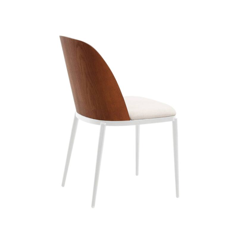7-Piece Dining Set in White Steel Tule Collection by LeisureMod
