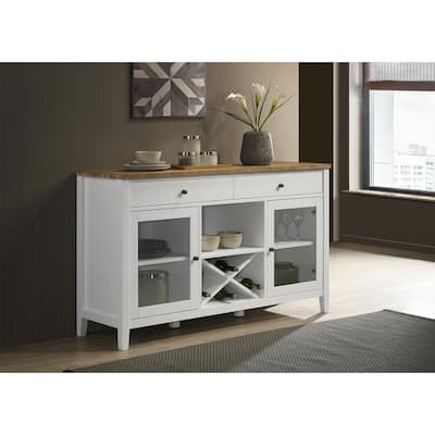 Prager Brown and White 2-door Dining Sideboard