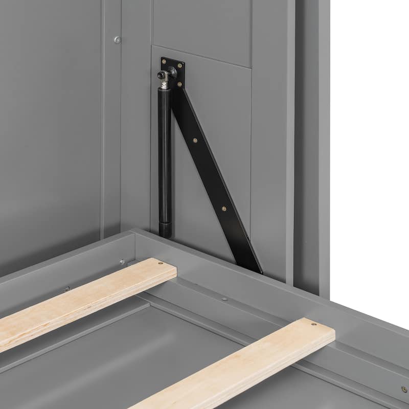 Queen Murphy Bed 360° Rotating Hidden Storage Racks Cabinet Wall Bed