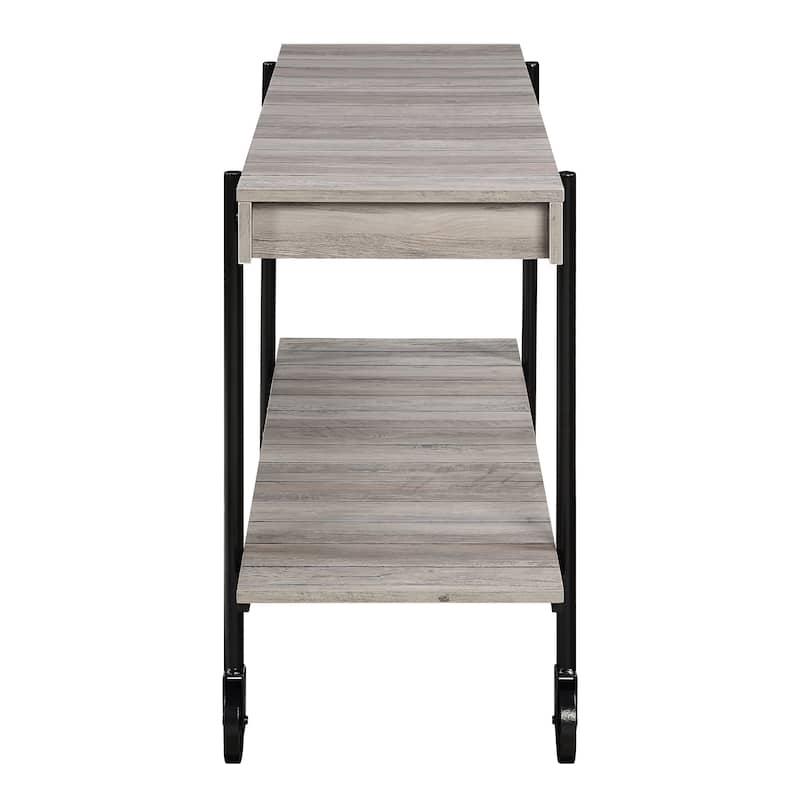 Hyssop Farmhouse 47-inch Metal 1-Shelf Console Table by Furniture of America