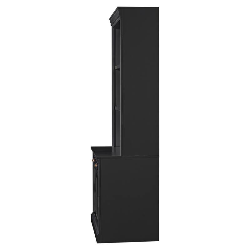 83.4"Tall Bookshelf with LED Lighting
