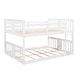 preview thumbnail 5 of 9, Full Over Full Bunk Bed with Ladder and Guardrails, Solid Pine Wood Construction